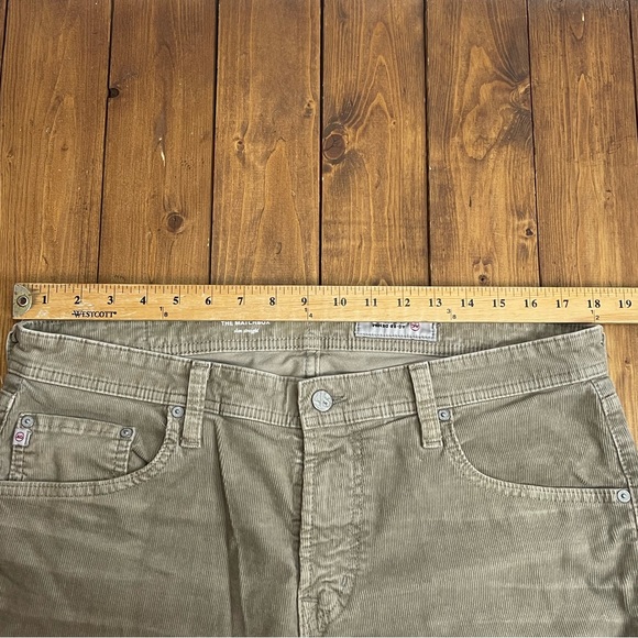 Adriano Goldschmied AG the Matchbox slim straight tan corduroy pants size 36 - Picture 6 of 8